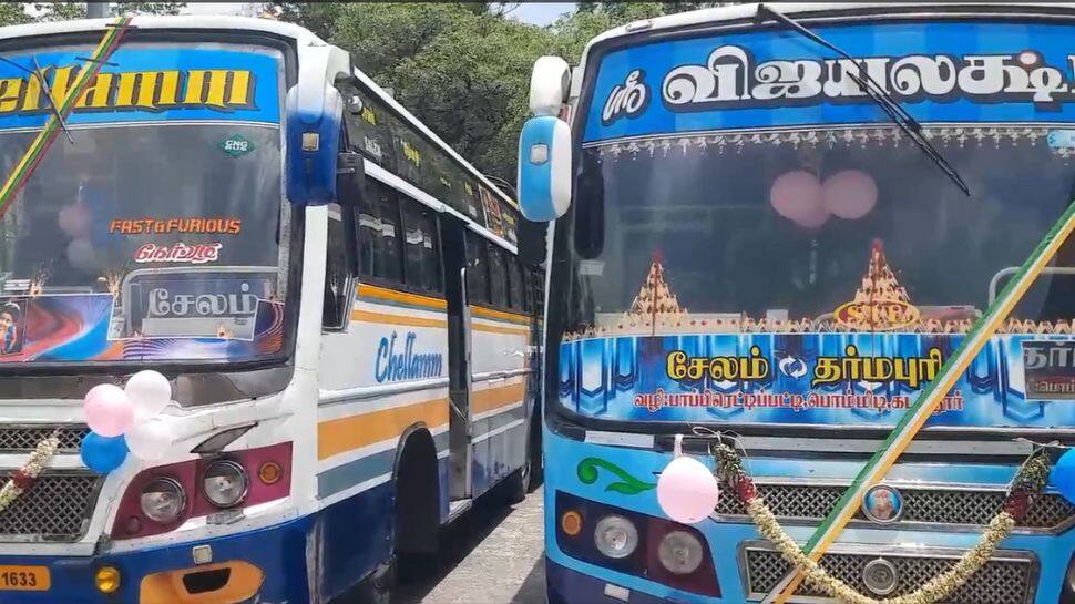 CNG Gas Operated Bus Service Starts Between Salem Dharmapuri CNG