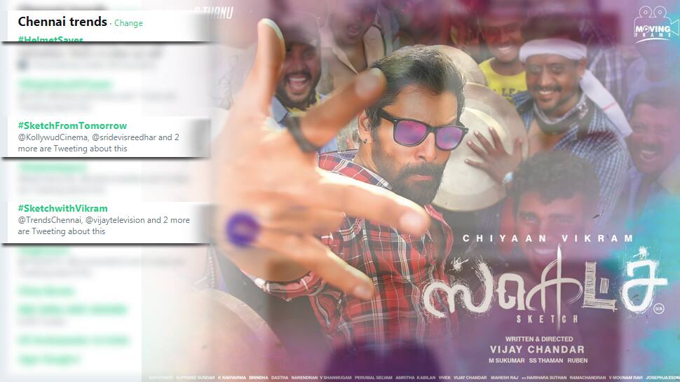ட்விட்டரில் ட்ரண்ட் ஆகும் விக்ரம்-ன் "ஸ்கெட்ச்"! ட்விட்டரில் ட்ரண்ட் ஆகும் விக்ரம்-ன் "ஸ்கெட்ச்"!