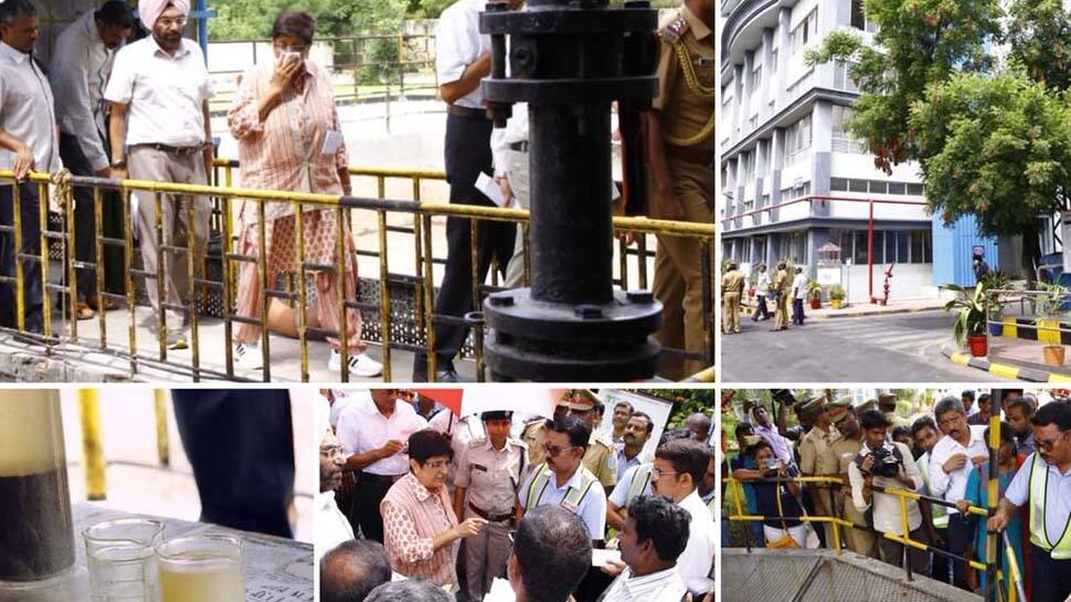நீர் மேலாண்மை குறித்து புதுவை ஆளுநர் கிரண்பேடி திடீர் ஆய்வு! நீர் மேலாண்மை குறித்து புதுவை ஆளுநர் கிரண்பேடி திடீர் ஆய்வு!