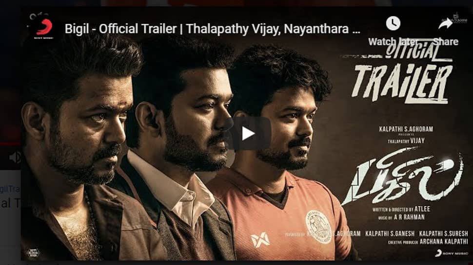 ரவுடியா? கோச்சா? மாஸ் காட்டும் விஜய்; வெளியானது பிகில் படத்தின் ட்ரைலர்..!! ரவுடியா? கோச்சா? மாஸ் காட்டும் விஜய்; வெளியானது பிகில் படத்தின் ட்ரைலர்..!!