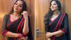 கவர்ச்சியான கருப்பு சேலையில் கவரும் நடிகை மோனாலிசா போட்டோ