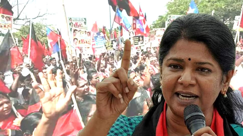 Dmk Mp Kanimozhi Karunanidhi Led St Protest Against Lpg Gas Price Hike Lpg Gas