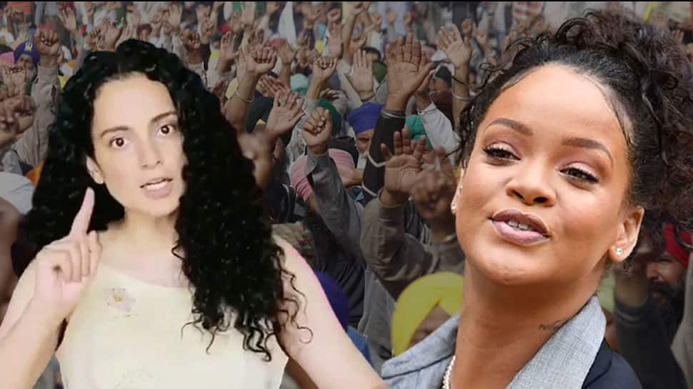 Singer rihanna supporting farmers protest and Kangana ...