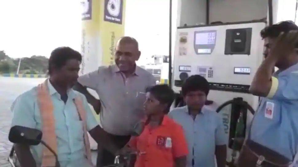 Petrol pump offers free fuel for children reciting Thirukkural in Tamil