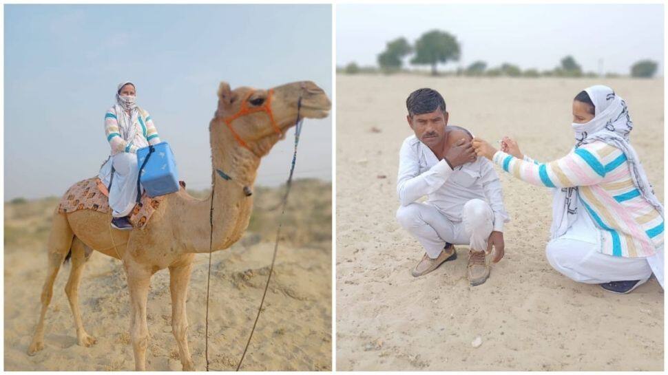 ஒட்டகத்தில் செல்லும் கொரோனா தடுப்பூசி! வியக்கும் கிராம மக்கள்