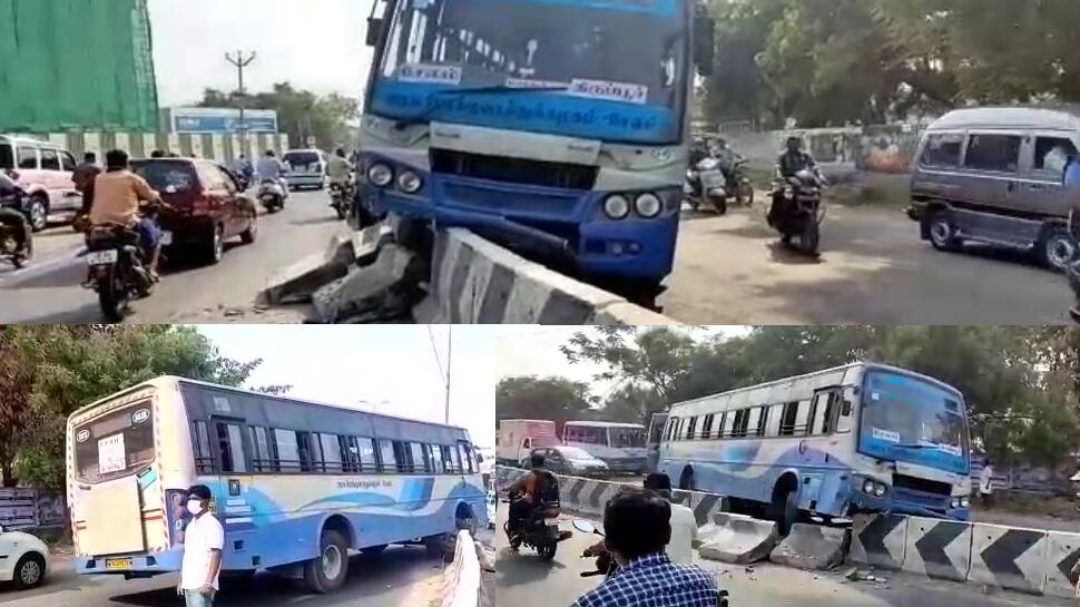 ஓடும் பேருந்தில் டிரைவருக்கு நெஞ்சு வலி ; காயமின்றி தப்பிய பயணிகள்.!