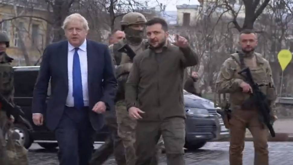 British PM visits Ukraine Brittan Prime Minister Boris Johnson Visits