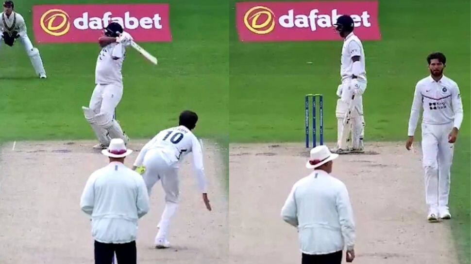 பாகிஸ்தான் பந்துவீச்சாளரை வெளுத்து வாங்கிய புஜாரா - சிக்சர் வீடியோ 