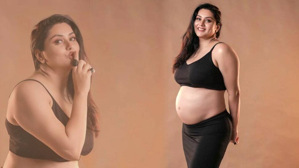 குட் நியூஸ் சொன்ன நமீதா; நிறைமாத கர்ப்பத்துடன் போஸ்
