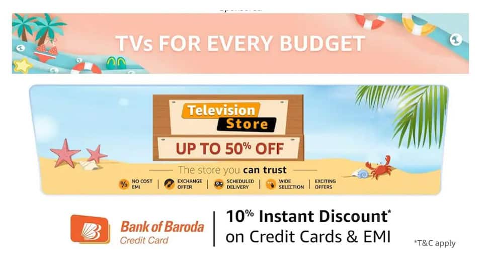 அமேசான் அட்டகாச சலுகை; பாதி விலையில் புதிய டிவியை வாங்கலாம்