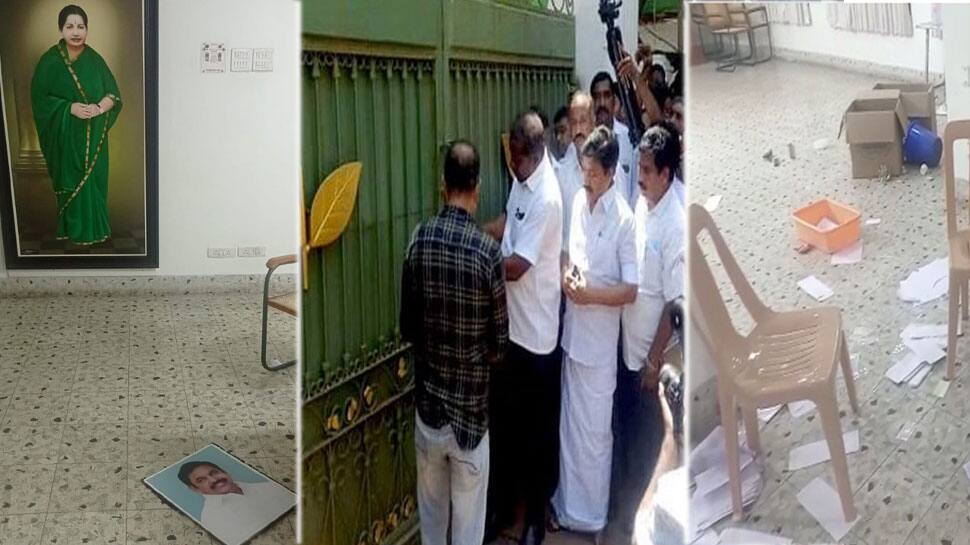 அதிமுக அலுவலகத்தின் சீலை அகற்றம் - எடப்பாடி கே. பழனிசாமி தரப்பிடம் சாவி ஒப்படைப்பு