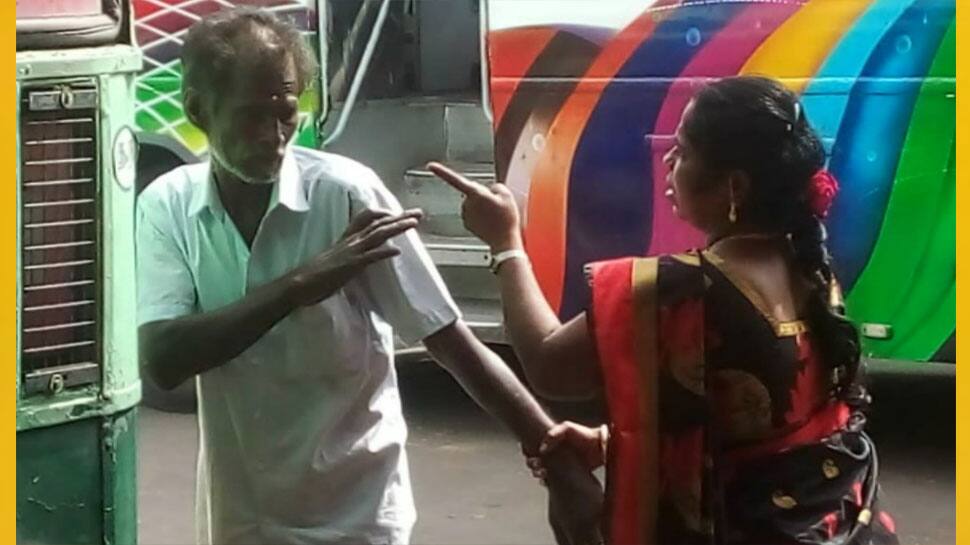 சில்மிசம் செய்த முதியவரை புரட்டி எடுத்த பெண்; குவியும் பாராட்டுகள்