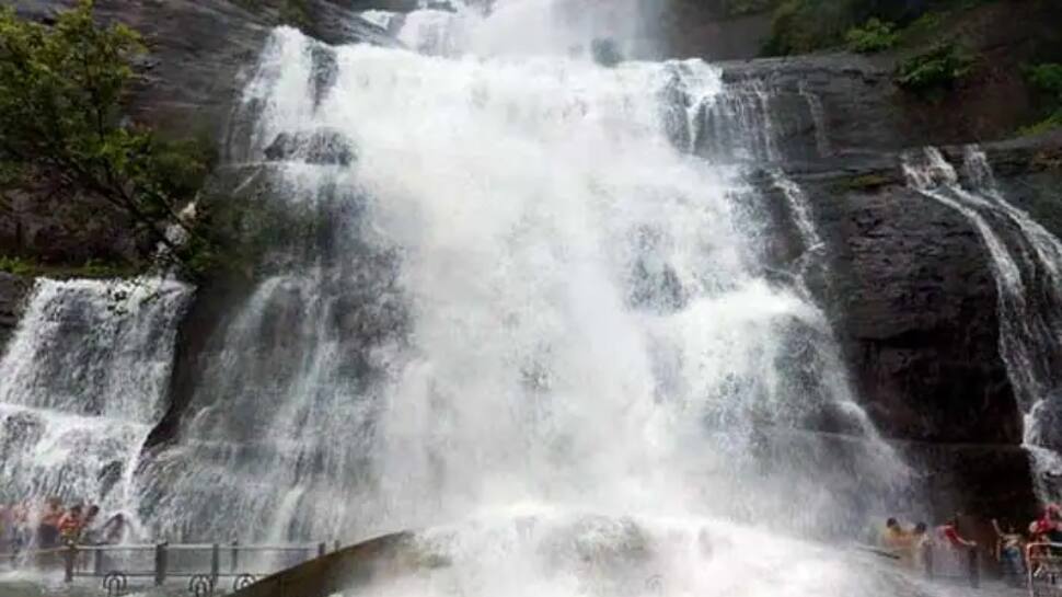 குற்றாலம் அருவிகளில் வெள்ளப்பெருக்கு... 4ம் நாளாக குளிக்க தடை!