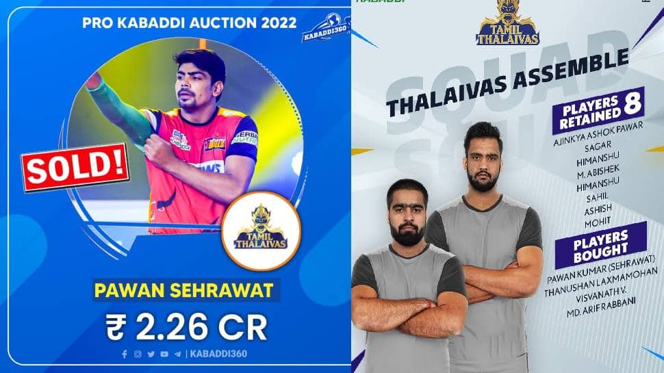 புரோ கபடி : பவன்குமார் ஷெராவத்தை ரூ.2.26 கோடிக்கு ஏலத்தில் எடுத்த தமிழ் தலைவாஸ்