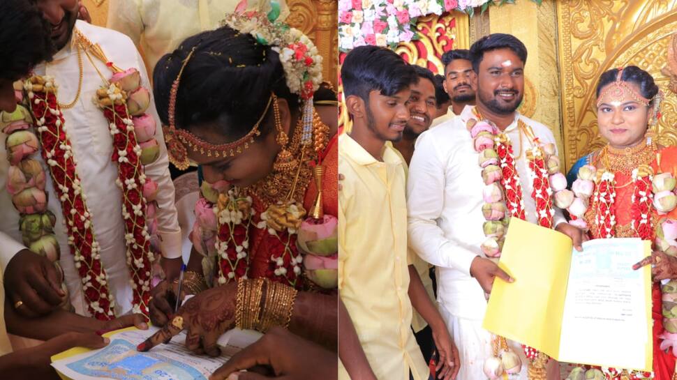 மணமகளிடம் பத்திரத்தில் கையெழுத்து வாங்கிய மணமகனின் நண்பர்கள் - கிரிக்கெட்டுக்காக திருமணத்தில் கூத்து!