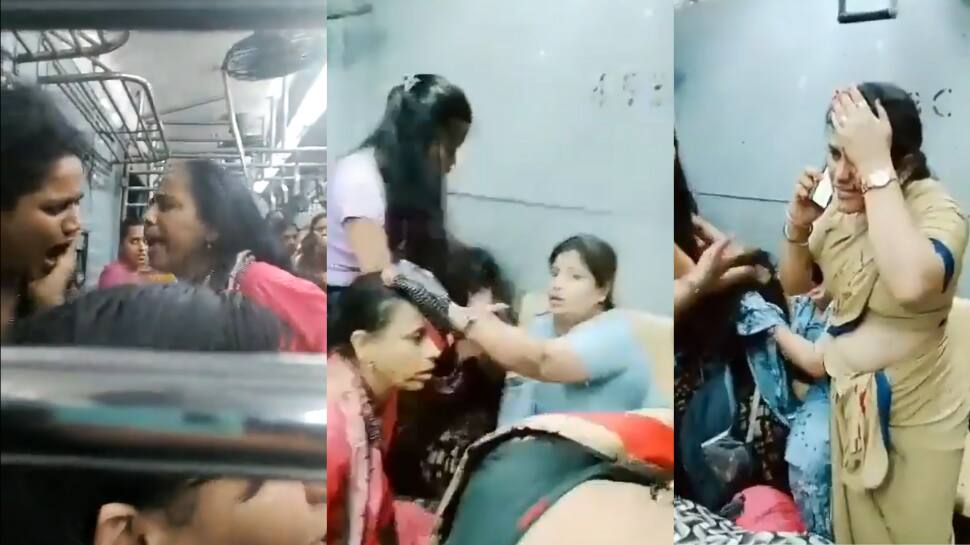 என்னா அடி... ரத்தம் சொட்ட சொட்ட குடும்பிப்பிடி சண்டைபோட்ட பெண்கள் - ஓடும் ரயிலில் களேபரம்!