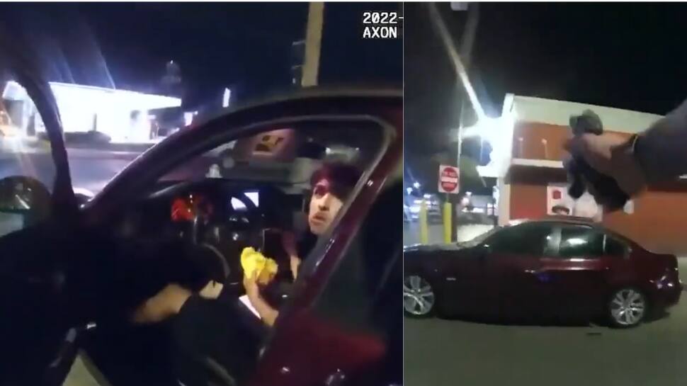 Video: காரில் பர்கர் சாப்பட்டது குத்தமா... துப்பாக்கியை எடுத்து சுட ஆரம்பித்த போலீஸ் - வேலை காலி...