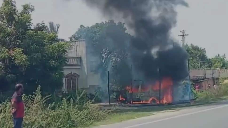 மர்மமான முறையில் திடீரென தீப்பற்றி எரிந்த கார்: விழுப்புரத்தில் பரபரப்பு