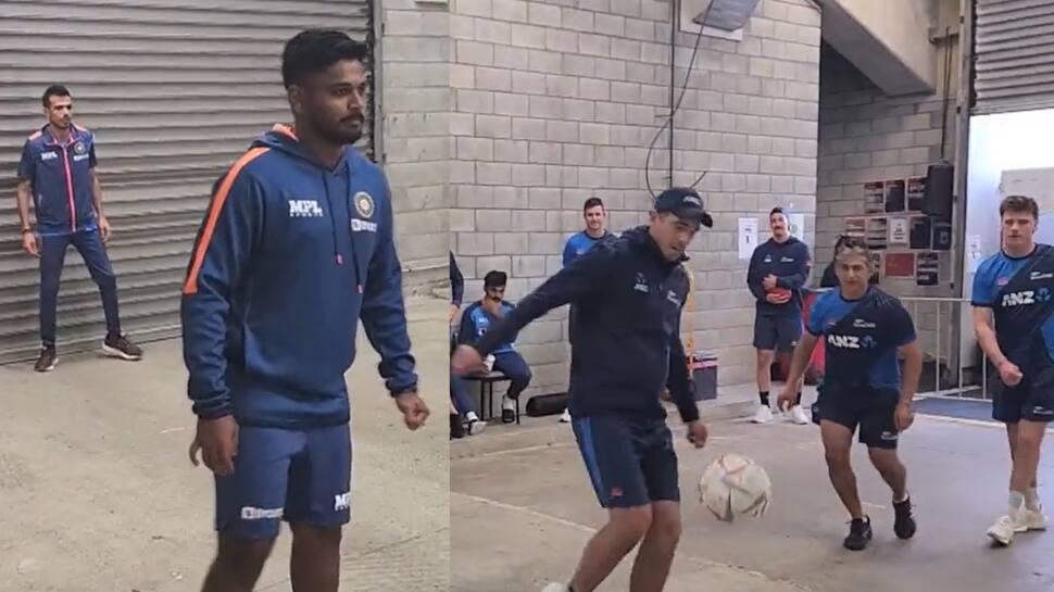 IND vs NZ : மழையால் கிரிக்கெட்டை கைவிட்ட இருநாட்டு வீரர்கள்... இதில் ஜெயித்தது யார் தெரியுமா?