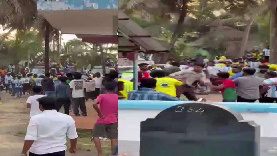 கால்பந்து ரசிகர்களிடையே மோதல்! வீடியோவால் மாட்டிக் கொண்ட ரசிகர்கள்