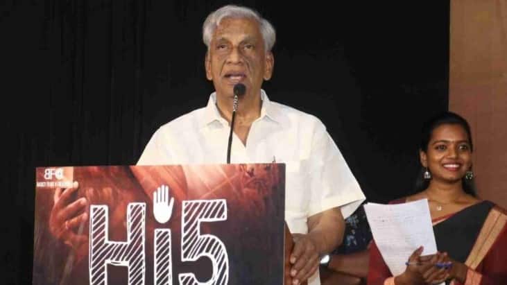 Hi 5 Movie Audio Launch Producer K Rajan Speech about varisu release |  K Rajan speech at Hi 5 film festival what if Varisu doesn’t release in Telugu