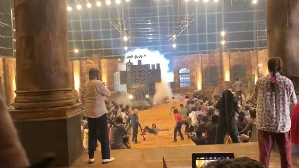 நடிகர் விஷால் படப்பிடிப்பின்போது திடீர் விபத்து: வீடியோ