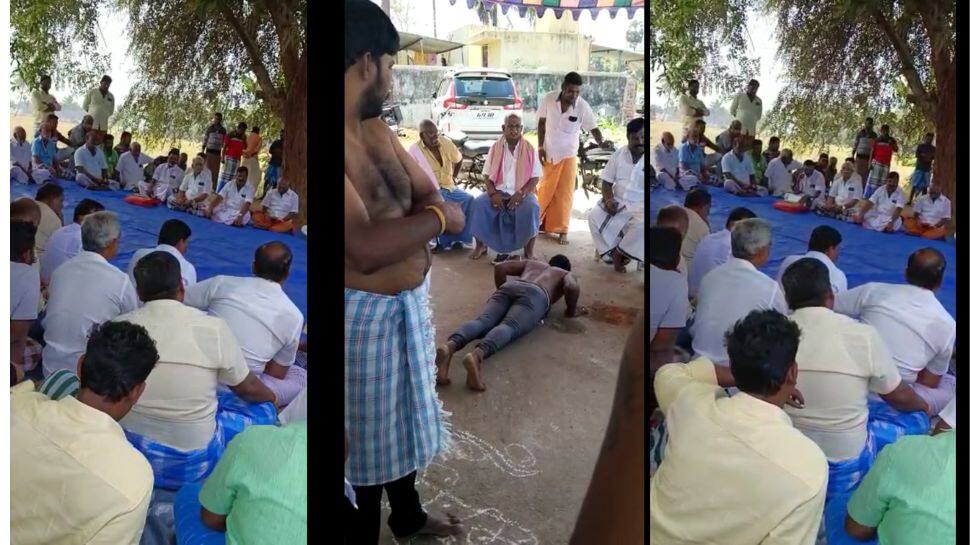 ஊரை விட்டு ஒதுக்கி வைக்கப்பட்ட காதல் திருமணஜோடி! அரை நிர்வாணத்துடன் காலில் விழ வைத்து தண்டனை!