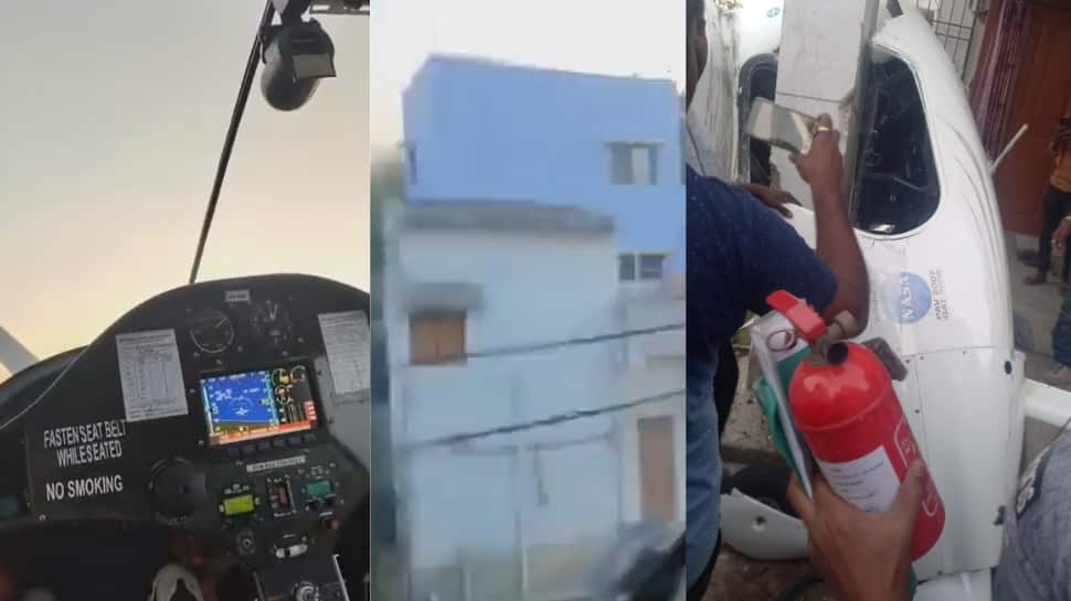 Shocking Video! Jharkhand Dhanbad Joyride Glider Tourist Plane Accident