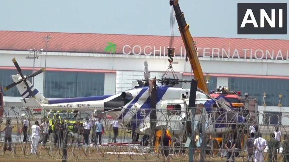 கொச்சி அருகே விபத்திற்குள்ளான கடலோர பாதுகாப்பு படை ஹெலிகாப்டர்! 3 பேர் படுகாயம்!