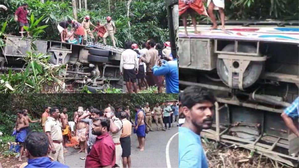 சபரிமலை ஐயப்பனை தரிசித்து திரும்பிய தமிழக பக்தர்களின் பேருந்து விபத்து!