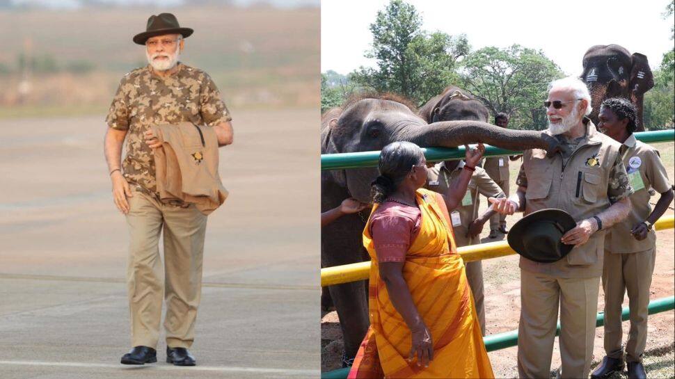  பந்திப்பூர் ஜீப் சவாரிக்கு பின் பொம்மன் பெல்லியை சந்தித்த பிரதமர் மோடி!