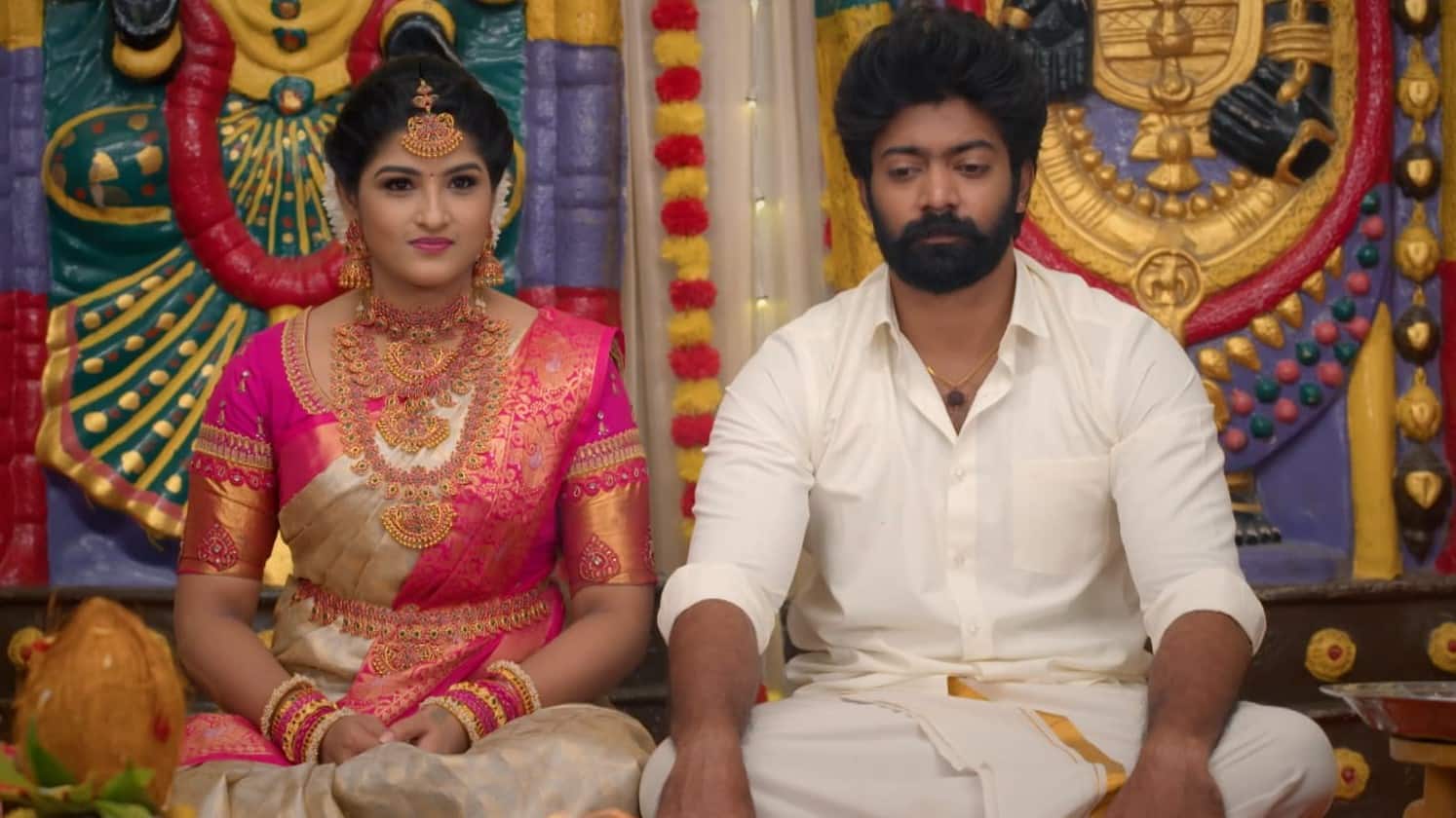 கல்யாணத்தில் காத்திருந்த அதிர்ச்சி - மீனாட்சி பொண்ணுங்க இன்றைய எபிசோட் அப்டேட்!