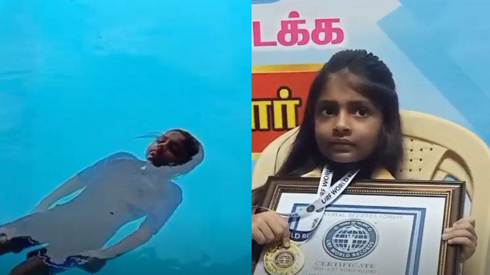 தேனியில் 4 மணி நேரத்திற்கும் மேல் நீரில் மிதந்து உலக சாதனை படைத்த 6 வயது சிறுமி!