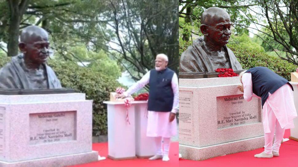 மகாத்மா காந்தியின் சிலையை திறந்துவைத்தார் பிரதமர் மோடி! ஜப்பானில் இந்தியப் பிரதமர்