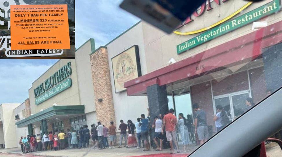 அரிசி ஏற்றுமதிக்கு தடை விதித்த இந்தியா... அமெரிக்காவில் சூப்பர் மார்கெட்டில் குவிந்த இந்தியர்கள்!