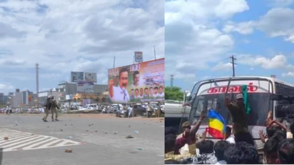 நெய்வேலி: உளவுத்துறை எச்சரித்தும் வெடித்த கலவரத்தில் கல்வீச்சு - 8 போலீசாருக்கு மண்டை உடைந்தது நெய்வேலி: உளவுத்துறை எச்சரித்தும் வெடித்த கலவரத்தில் கல்வீச்சு - 8 போலீசாருக்கு மண்டை உடைந்தது