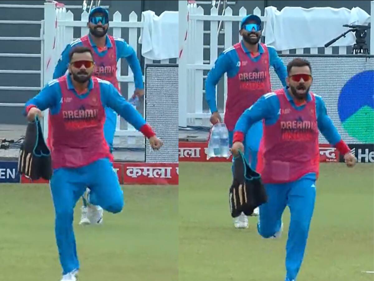 வேற லெவல் Vibe... போட்டியில் இல்லாவிட்டாலும் கலக்கும் விராட் கோலி - ஆர்ப்பரித்த ரசிகர்கள்!