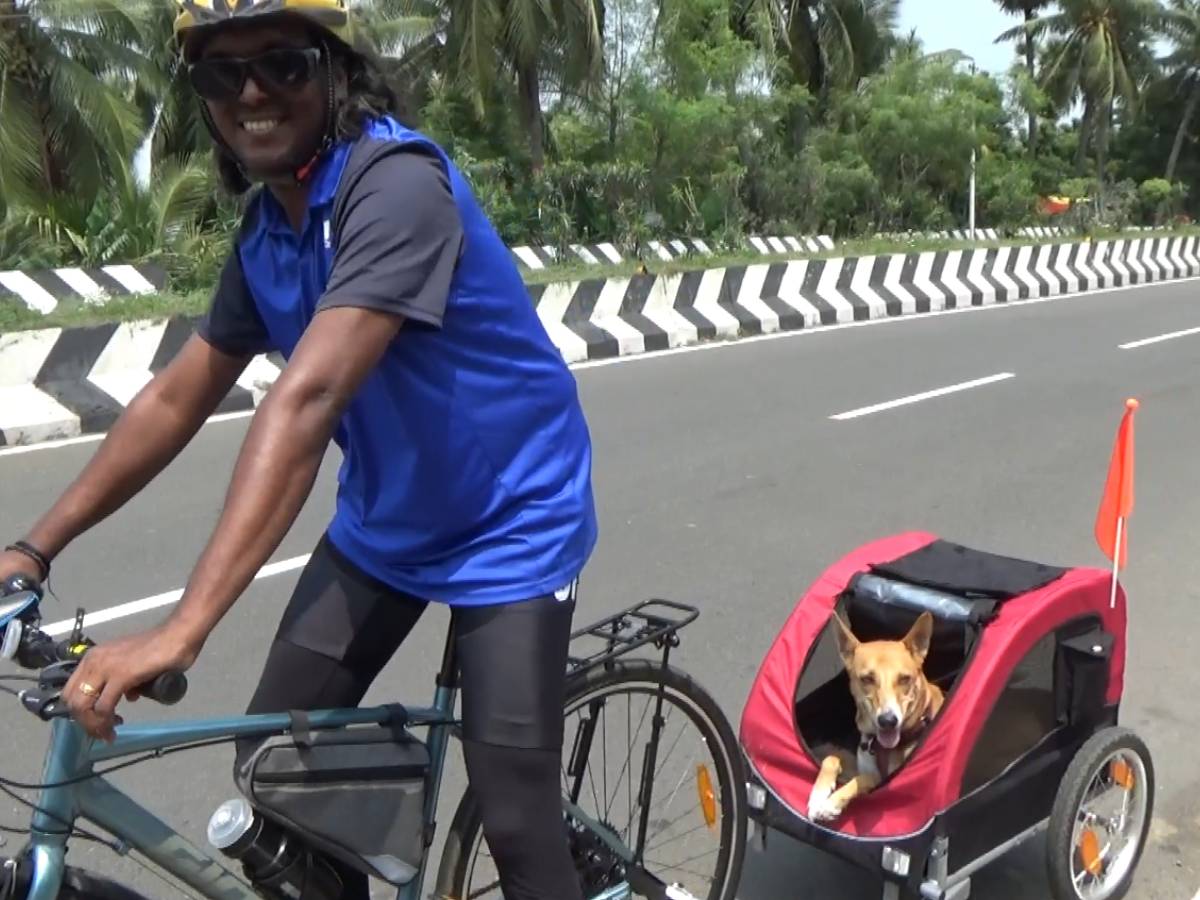 நாய்க்காக ரூ.25,000 செலவழித்து சைக்கிள் வாங்கிய எஜமான்! வைரலாகும் புகைப்படங்கள்! நாய்க்காக ரூ.25,000 செலவழித்து சைக்கிள் வாங்கிய எஜமான்! வைரலாகும் புகைப்படங்கள்!