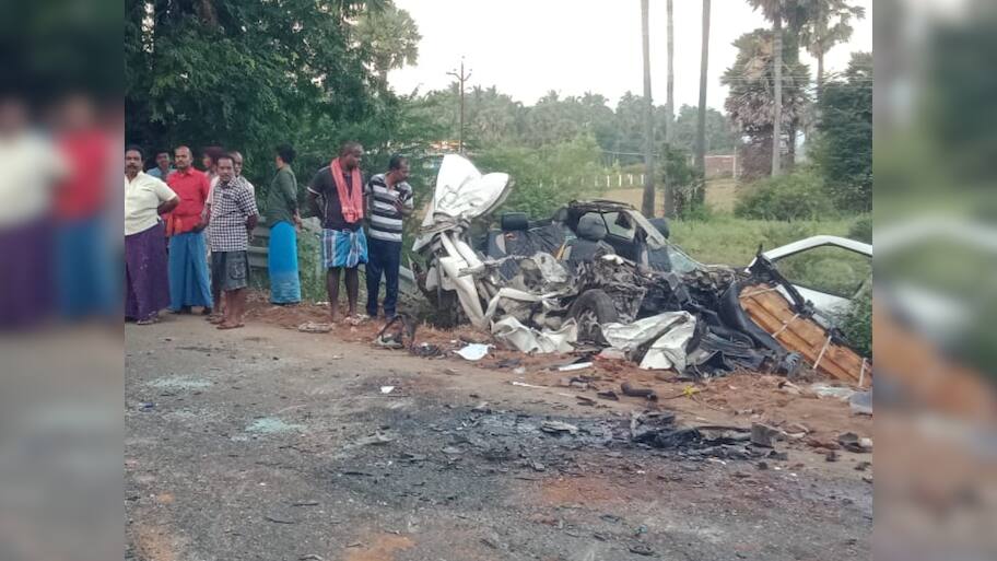Maruti Suzuki Swift Car Cement Lorry Accident 6 Members Died In Tenkasi ...