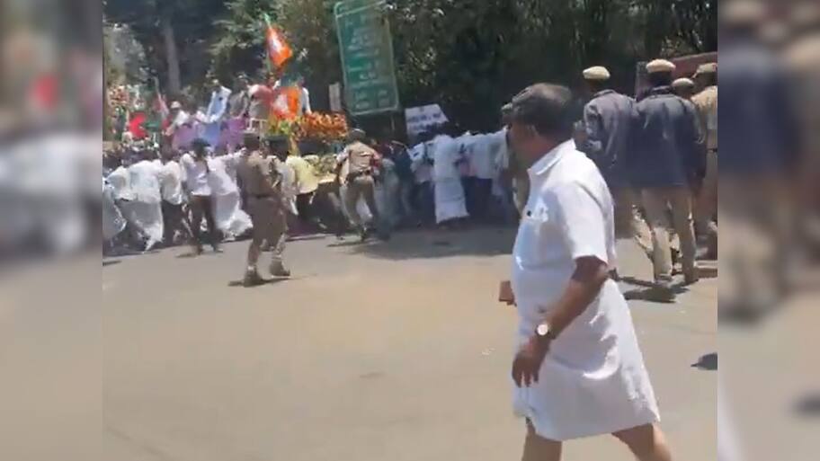 நீலகிரி: வேட்புமனு தாக்கலுக்கு லேட்டாக வந்த எல்.முருகன்! பாஜக போராட்டம், காவல்துறை தடியடி