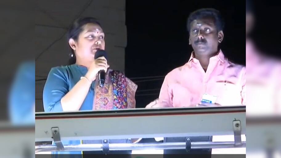 வேலூரில் பிரதமர் மோடி கலந்துகொள்ளும் பிரச்சார கூட்டத்திற்கு அனுமதி தந்ததே திமுக அரசு தான்: நடிகை விந்தியா