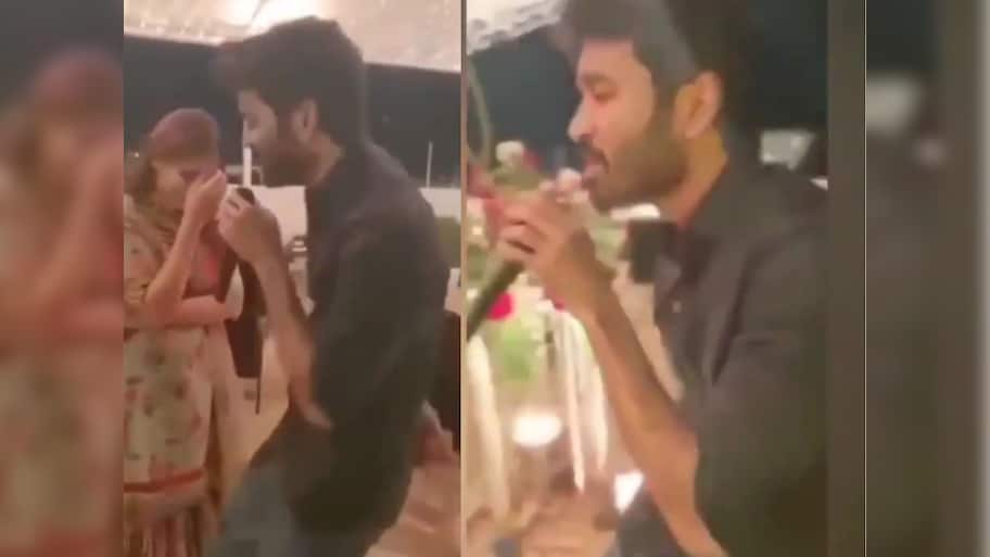 முன்னாள் மனைவிக்காக பாடல் பாடிய தனுஷ்-வெட்கப்பட்ட ஐஸ்வர்யா! வைரல் வீடியோ..