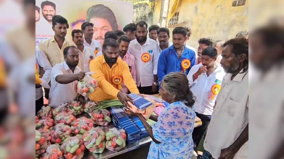 பழங்குடியின மக்களுக்கு நலத்திட்ட உதவிகள் வழங்கிய தமிழக வெற்றி கழகம்!