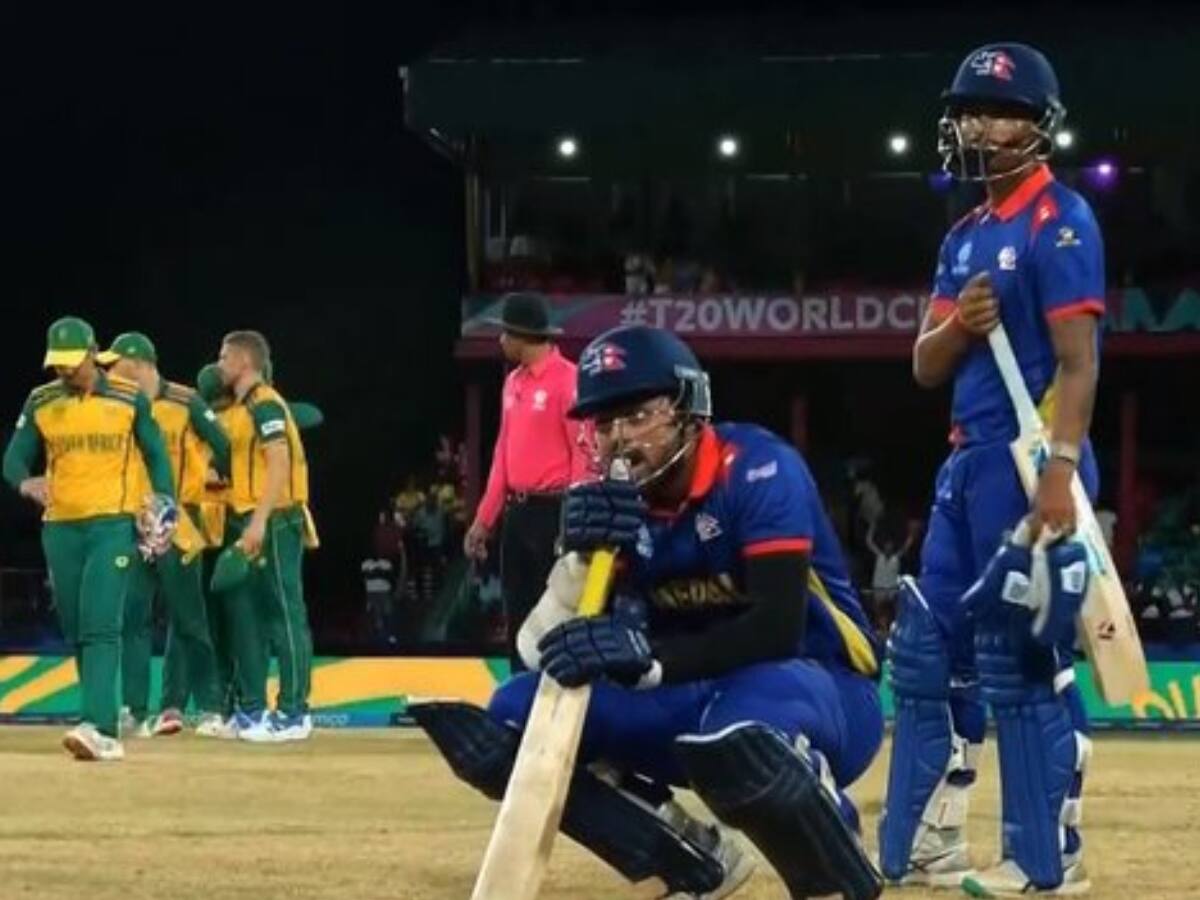 டி20 உலக கோப்பை : தென்னாப்பிரிக்க அணிக்கு தோல்வி பயத்தை காட்டிய நேபாளம் - 1 ரன்னில் தோல்வி