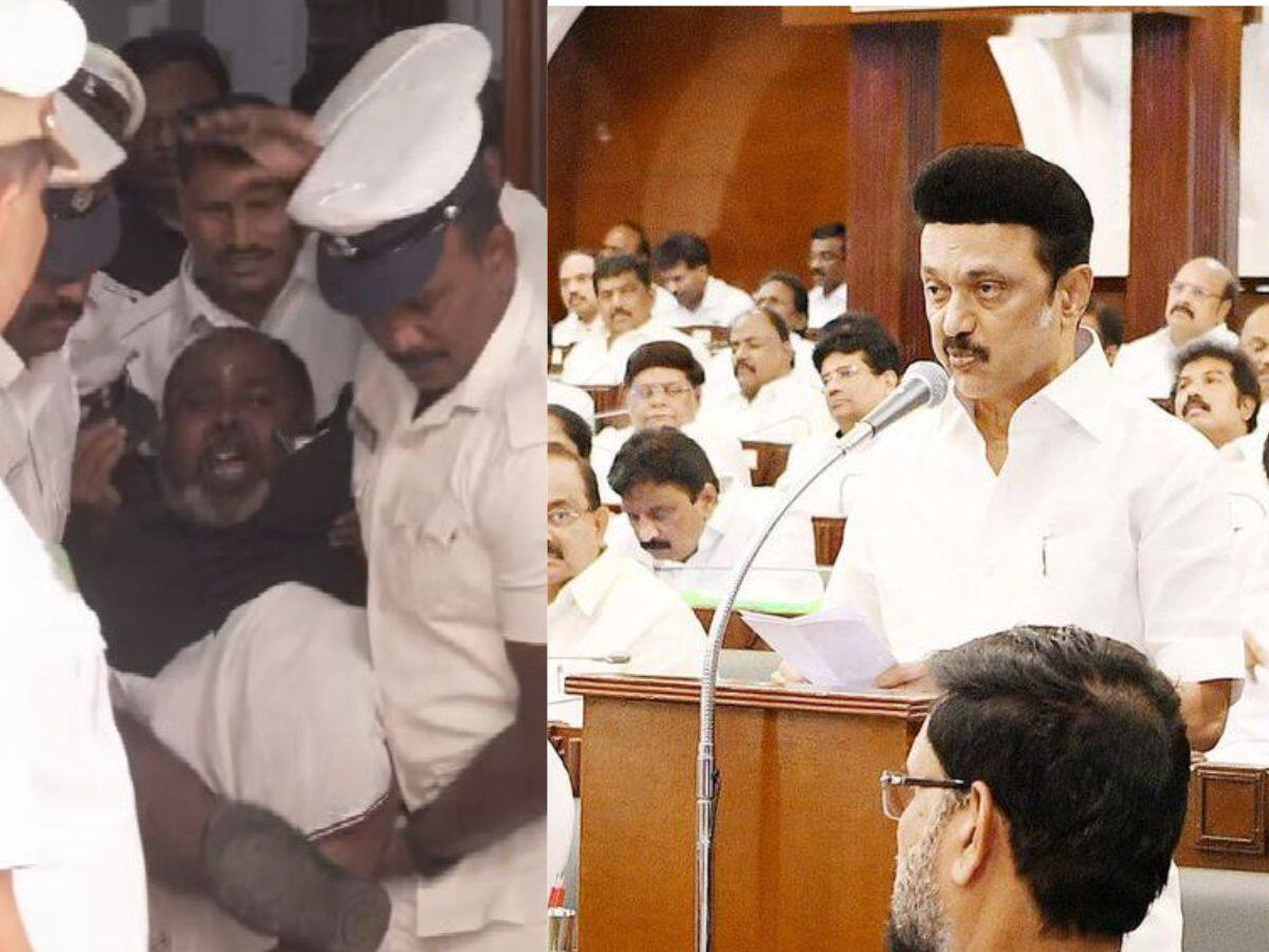 சட்டப்பேரவை நிகழ்வுகள் : குண்டுக்கட்டாக வெளியேற்றப்பட்ட அதிமுக எம்.எல்.ஏக்கள்! 