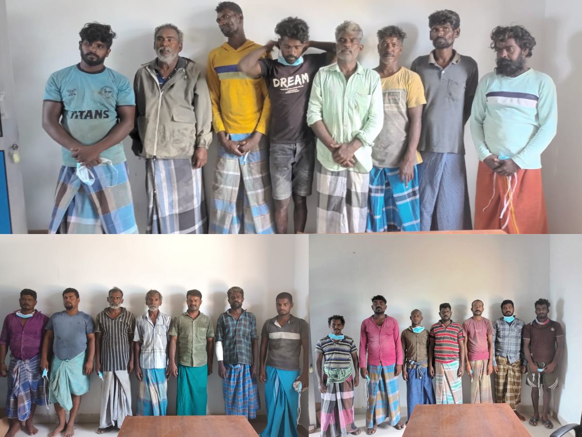 வயிற்று பிழைப்பிற்காக சென்ற மீனவர்களை சிறை பிடித்த இலங்கை கடற்படை! வயிற்று பிழைப்பிற்காக சென்ற மீனவர்களை சிறை பிடித்த இலங்கை கடற்படை!