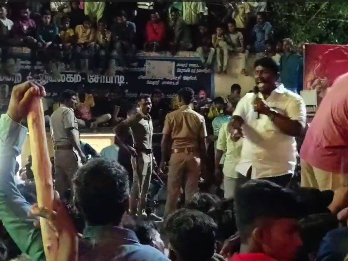 ஒடுக்கத்தூர் சேர்பாடி கிராமத்தில் திருவிழா.. ஓட ஓட அடித்து விரட்டிய போலீசார்