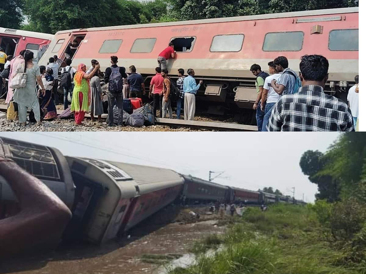 உ.பி.யில்., ரயில் விபத்து... 12 பெட்டிகள் தடம் புரண்டது - 20க்கும் மேற்பட்டோர் காயம்! 