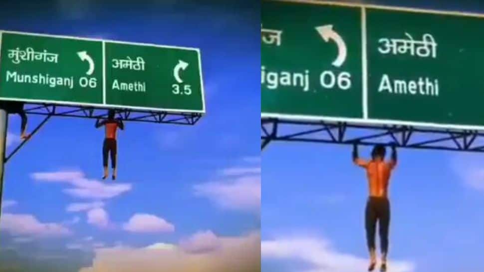 Viral Video Of A Man Doing Push UP Exercise Dangerously In UP High Road ...