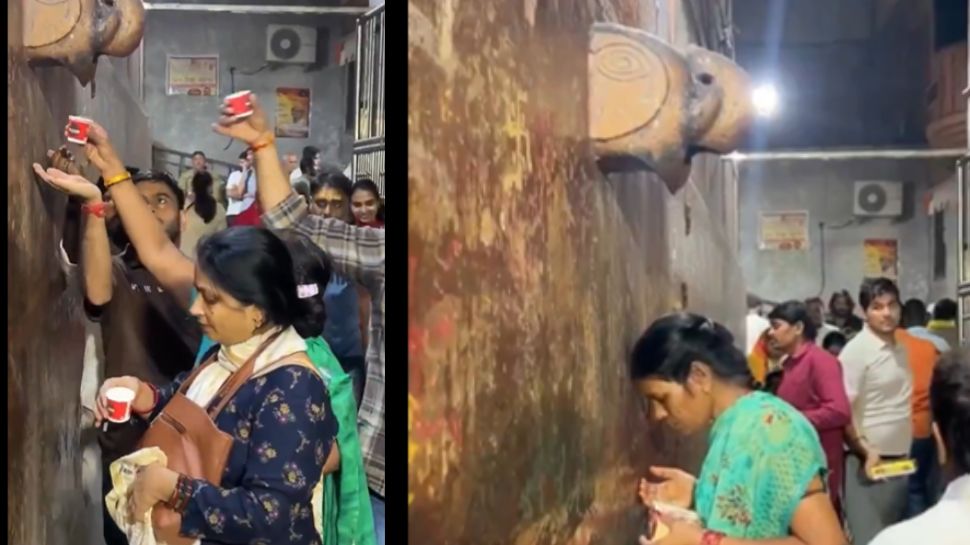 தீர்த்தம் என நினைத்து ஏசி தண்ணீரை குடித்த மக்கள்!! அதிர்ச்சியூட்டும் வைரல் வீடியோ.. தீர்த்தம் என நினைத்து ஏசி தண்ணீரை குடித்த மக்கள்!! அதிர்ச்சியூட்டும் வைரல் வீடியோ..